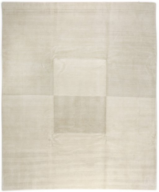 Full view of New Nepal Carpets rug from Nepal, 300 × 250 cm in Gray tones