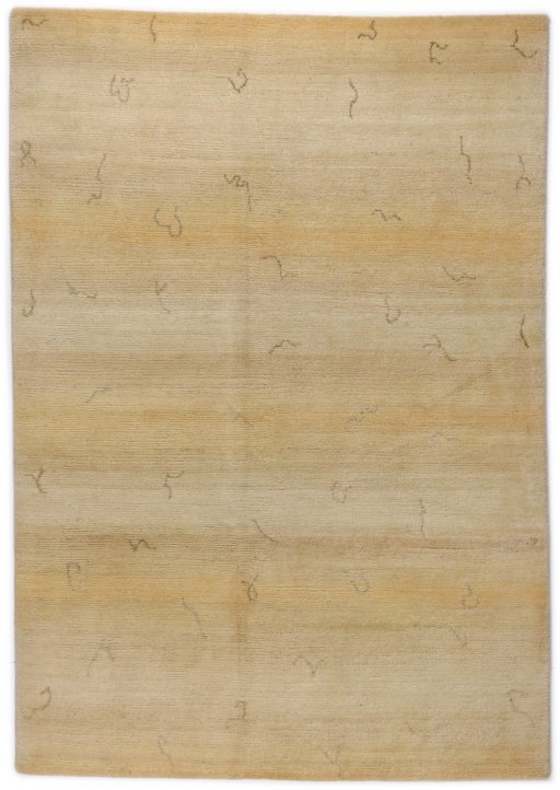 Full view of New Nepal Carpets rug from Nepal, 203 × 142 cm in Beige tones