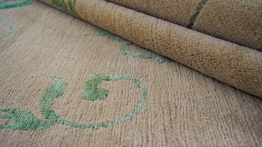 Close-up detail of New Nepal Carpets rug from Nepal showing Wool weave