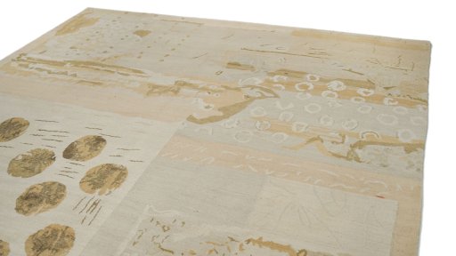 Surface texture of New Nepal Carpets rug with natural Wool and intricate pattern