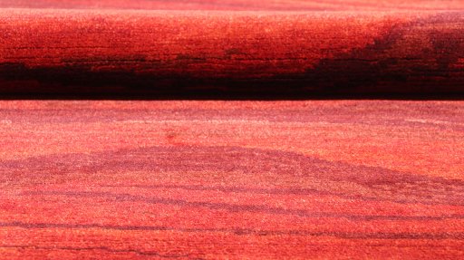 Close-up detail of New Nepal Carpets rug from Nepal showing Wool weave