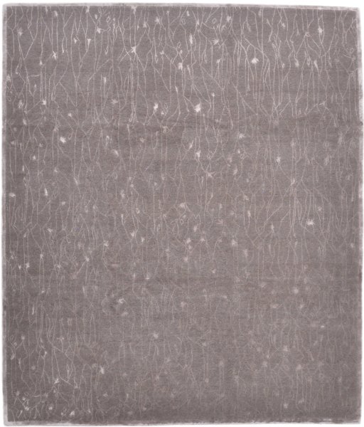 Full view of New Nepal Carpets rug from Nepal, 302 × 259 cm in Gray tones