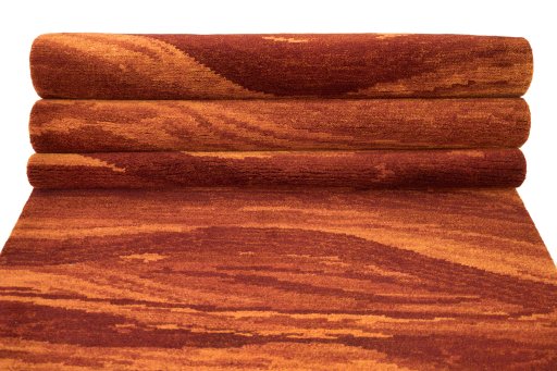 Full view of New Nepal Carpets rug from Nepal, 394 × 89 cm in Red tones