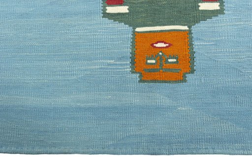 Central medallion detail of New Kilim Dastan rug from Iran / Persia