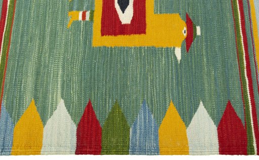 Central medallion detail of New Kilim Dastan rug from Iran / Persia