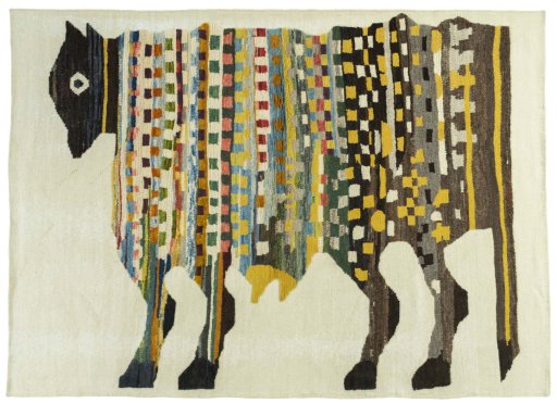Full view of New Kilim Dastan rug from Turkey, 232 × 168 cm in Multi Color tones