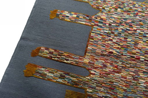 Surface texture of New Kilim Dastan rug with natural Wool and intricate pattern