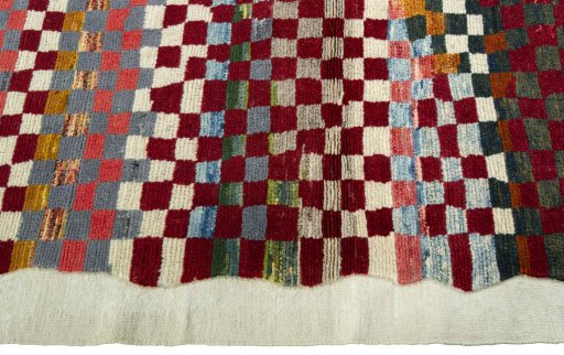 Close-up detail of New Kilim Dastan rug from Turkey showing Wool weave