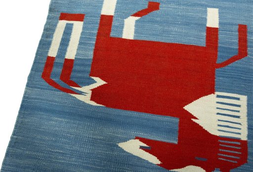 Surface texture of New Kilim Dastan rug with natural Wool and intricate pattern