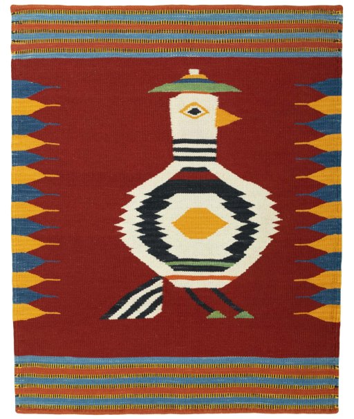 Full view of New Kilim Dastan rug from Turkey, 117 × 94 cm in Multi Color tones