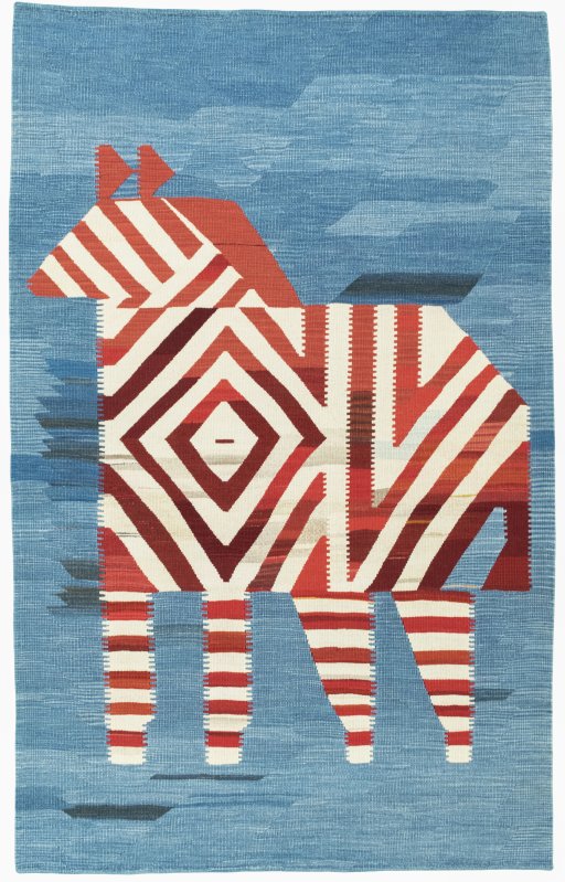 Full view of New Kilim Dastan rug from Turkey, 197 × 125 cm in Multi Color tones