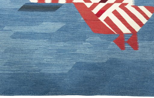Central medallion detail of New Kilim Dastan rug from Turkey