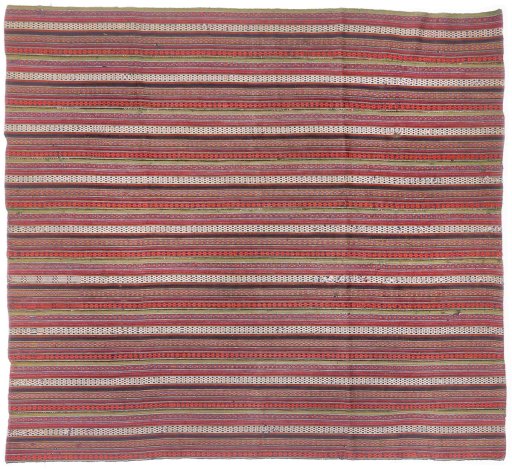 Full view of 1920s Kilim Jajim rug from Iran / Persia, 211 × 203 cm in Multi Color tones