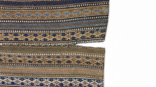 Full view of 1920s Kilim Jajim rug from Iran / Persia, 220 × 190 cm in Beige tones