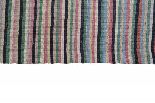Close-up detail of New Kilim Kiasar rug from Iran / Persia showing Wool weave