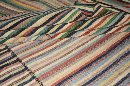 Full view of New Kilim Kiasar rug from Iran / Persia, 323 × 215 cm in Multi Color tones