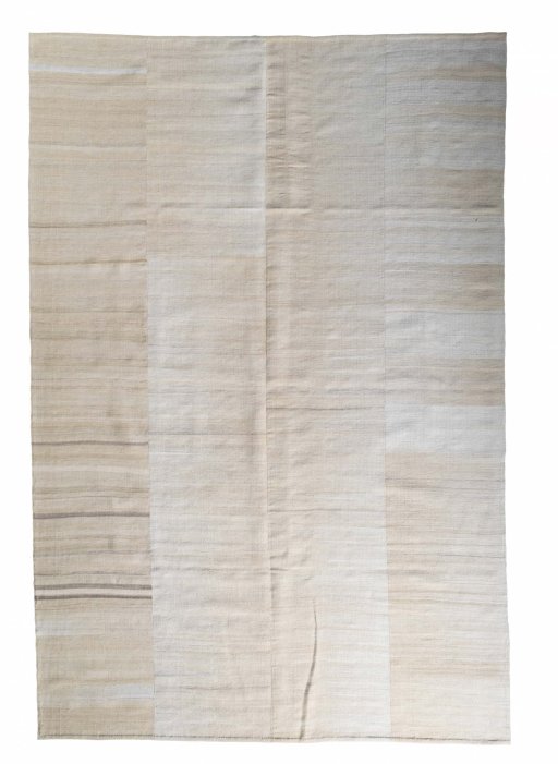 Full view of New Kilim Kiasar rug from Iran / Persia, 305 × 206 cm in Beige tones