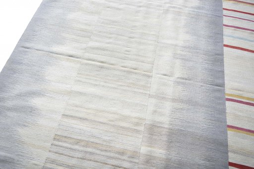 Surface texture of New Kilim Kiasar rug with natural Wool and intricate pattern