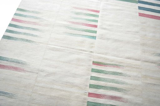 Surface texture of New Kilim Kiasar rug with natural Wool and intricate pattern