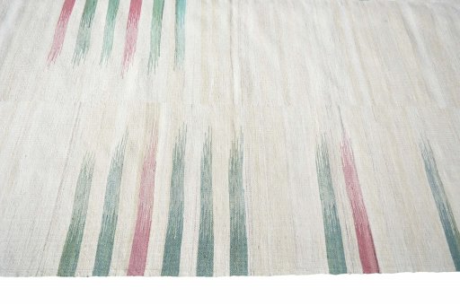 Close-up detail of New Kilim Kiasar rug from Iran / Persia showing Wool weave
