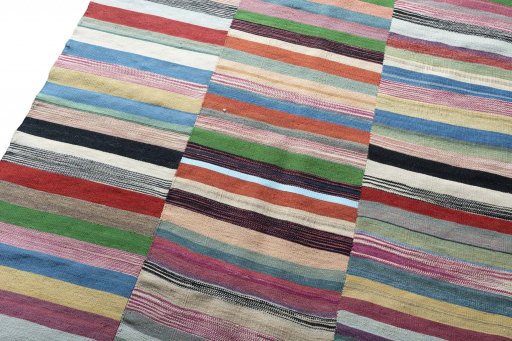 Surface texture of New Kilim Kiasar rug with natural Wool and intricate pattern