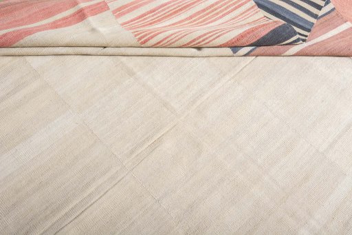 Full view of New Kilim Kiasar rug from Iran / Persia, 352 × 255 cm in Beige tones