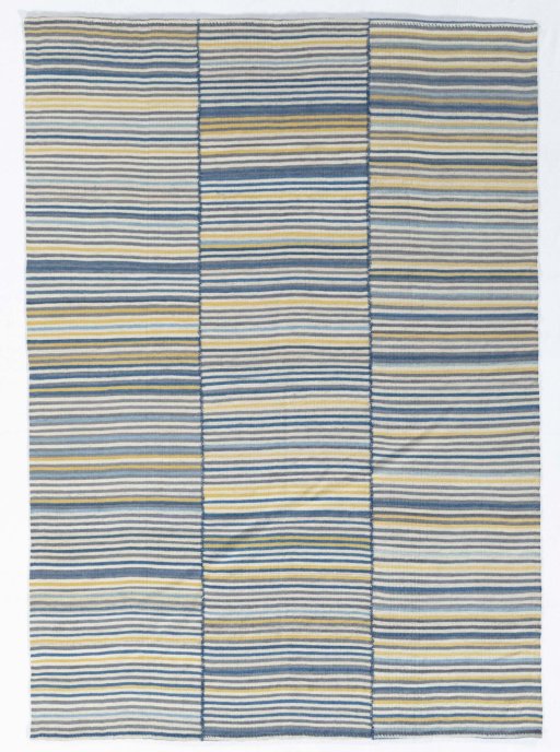 Full view of New Kilim Kiasar rug from Iran / Persia, 240 × 171 cm in Blue tones