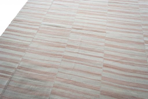 Surface texture of New Kilim Kiasar rug with natural Wool and intricate pattern