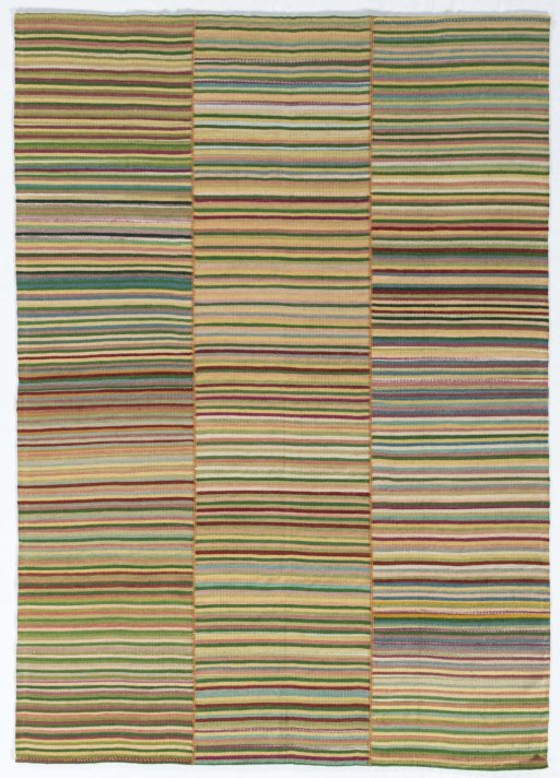 Full view of New Kilim Kiasar rug from Iran / Persia, 239 × 171 cm in Multi Color tones