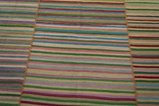 Surface texture of New Kilim Kiasar rug with natural Wool and intricate pattern