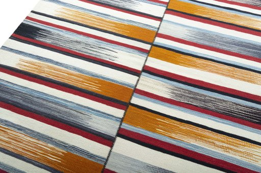 Surface texture of New Kilim Kiasar rug with natural Wool and intricate pattern