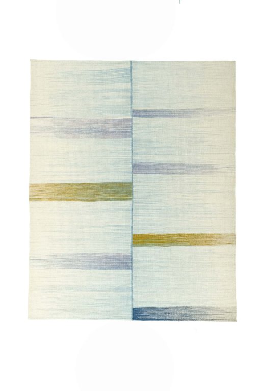 Full view of New Kilim Kiasar rug from Iran / Persia, 198 × 157 cm in Blue tones