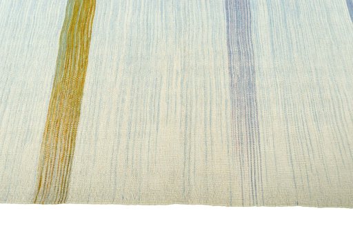 Close-up detail of New Kilim Kiasar rug from Iran / Persia showing Wool weave