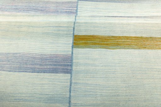 Full view of New Kilim Kiasar rug from Iran / Persia, 198 × 157 cm in Blue tones