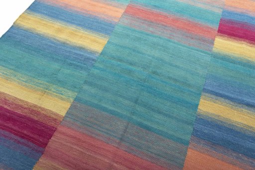 Surface texture of New Kilim Kiasar rug with natural Wool and intricate pattern