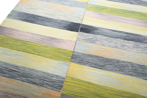 Surface texture of New Kilim Kiasar rug with natural Wool and intricate pattern