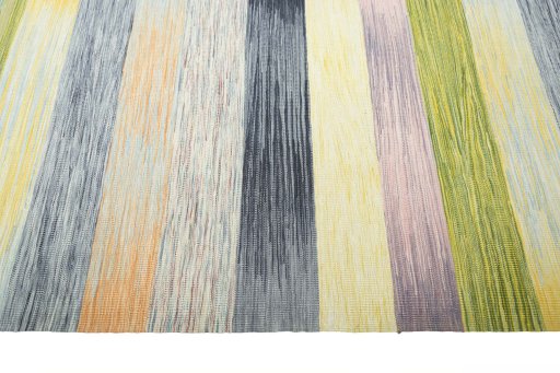 Close-up detail of New Kilim Kiasar rug from Iran / Persia showing Wool weave