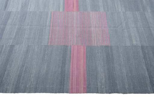 Close-up detail of New Kilim Kiasar rug from Iran / Persia showing Wool weave