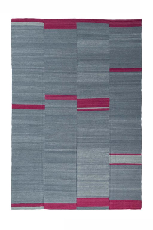 Full view of New Kilim Kiasar rug from Iran / Persia, 322 × 221 cm in Gray tones