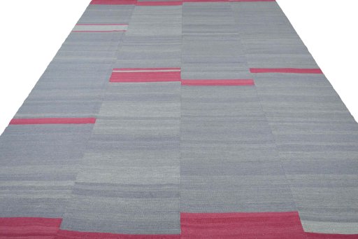 Close-up detail of New Kilim Kiasar rug from Iran / Persia showing Wool weave