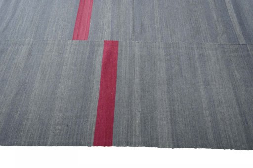 Close-up detail of New Kilim Kiasar rug from Iran / Persia showing Wool weave