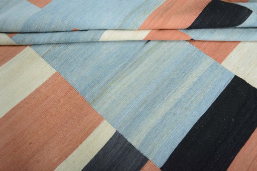 Full view of New Kilim Kiasar rug from Iran / Persia, 233 × 178 cm in Multi Color tones