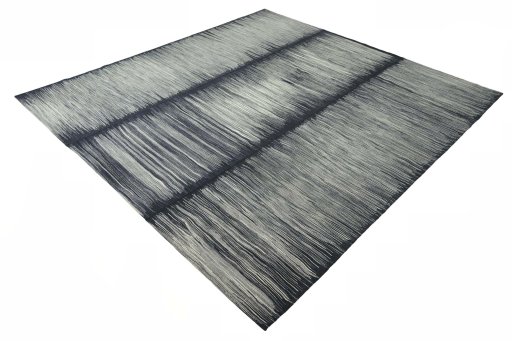 Corner detail of New Kilim Kiasar rug showing border pattern and Wool pile