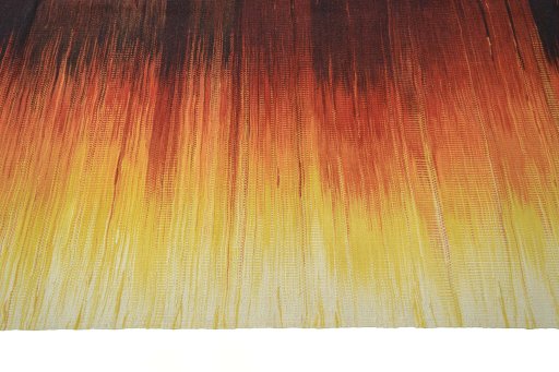 Close-up detail of New Kilim Kiasar rug from Iran / Persia showing Wool weave