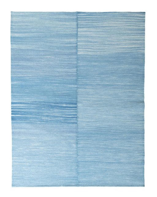 Full view of New Kilim Kiasar rug from Iran / Persia, 196 × 150 cm in Blue tones
