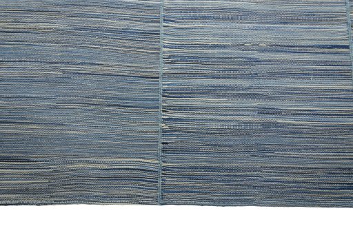 Backside of handmade New Kilim Kiasar rug showing knot structure and weave density