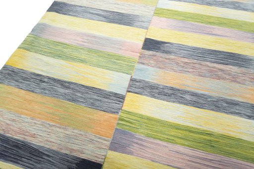 Surface texture of New Kilim Kiasar rug with natural Wool and intricate pattern