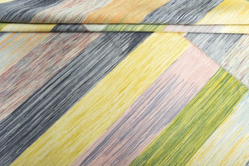 Full view of New Kilim Kiasar rug from Iran / Persia, 206 × 196 cm in Multi Color tones