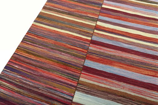 Surface texture of New Kilim Kiasar rug with natural Wool and intricate pattern