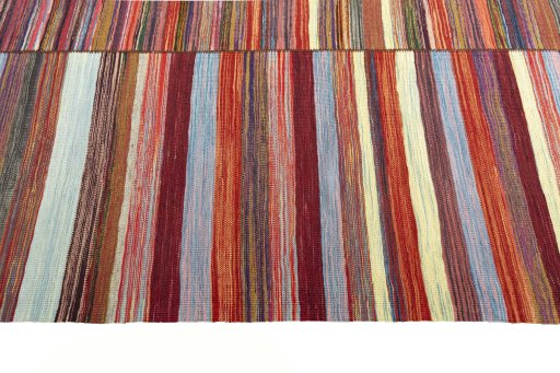 Close-up detail of New Kilim Kiasar rug from Iran / Persia showing Wool weave